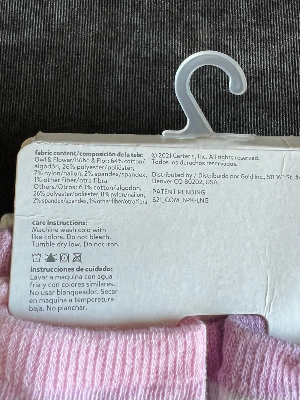NWT Carter’s Child of Mine Socks 6 Pairs Size 0-6 Months